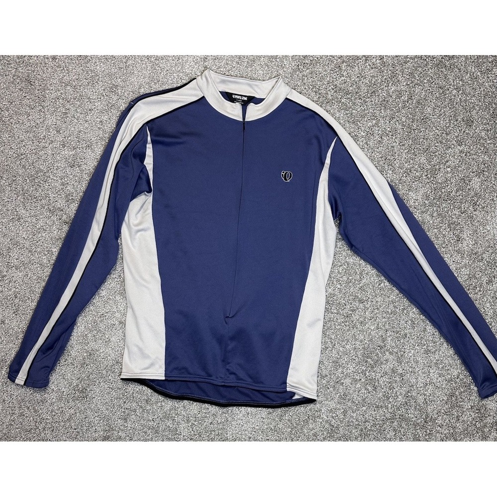 Pearl‎ iZUMi UltraSensor Cycling Jersey Mens XL Blue Gray 1/4 Zip Long Sleeve